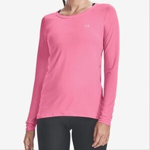 Under Armour Women's Pink Long Sleeve Crewneck HeatGear® Top